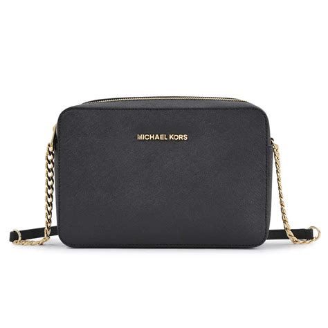 michael kors jet set travel md ew xbody bag black|michael kors jet set.